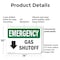 Signmission Gas Shutoff (Down Arrow) With Symbol, 14 in W x Rectangle, Plastic OS-2PACK-EM-P-1014-L-10387 - alternate 4